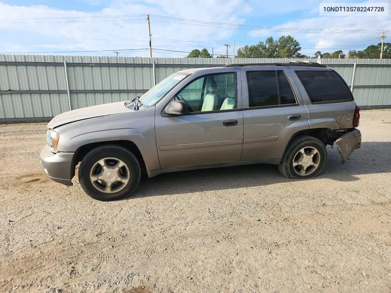 CHEVROLET TRAILBLAZER 2008, VIN 1GNDT13S782247728