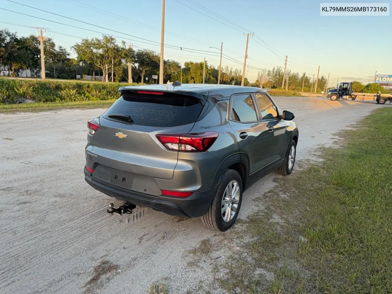 2021 CHEVROLET TRAILBLAZER VIN KL79MMS26MB173160 — фото 4