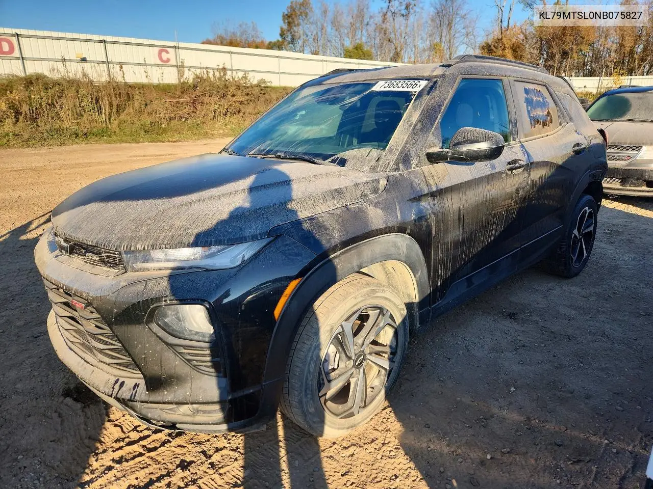 CHEVROLET TRAILBLAZER 2022, VIN KL79MTSL0NB075827