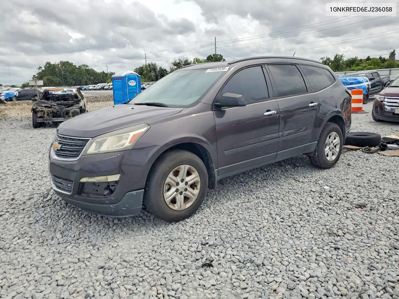 CHEVROLET TRAVERSE 2014, VIN 1GNKRFED6EJ236058