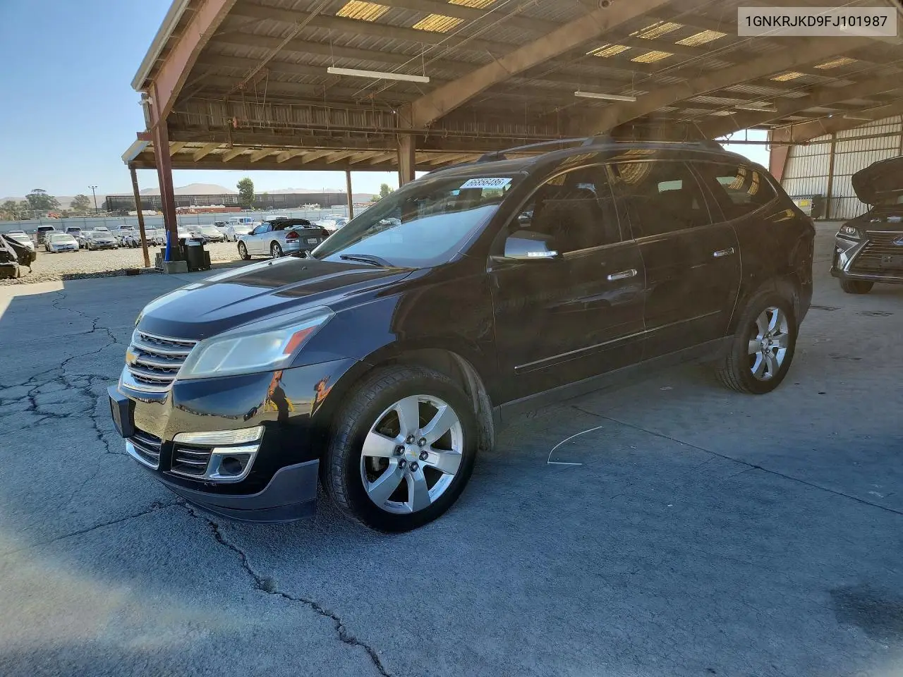 CHEVROLET TRAVERSE 2015, VIN 1GNKRJKD9FJ101987