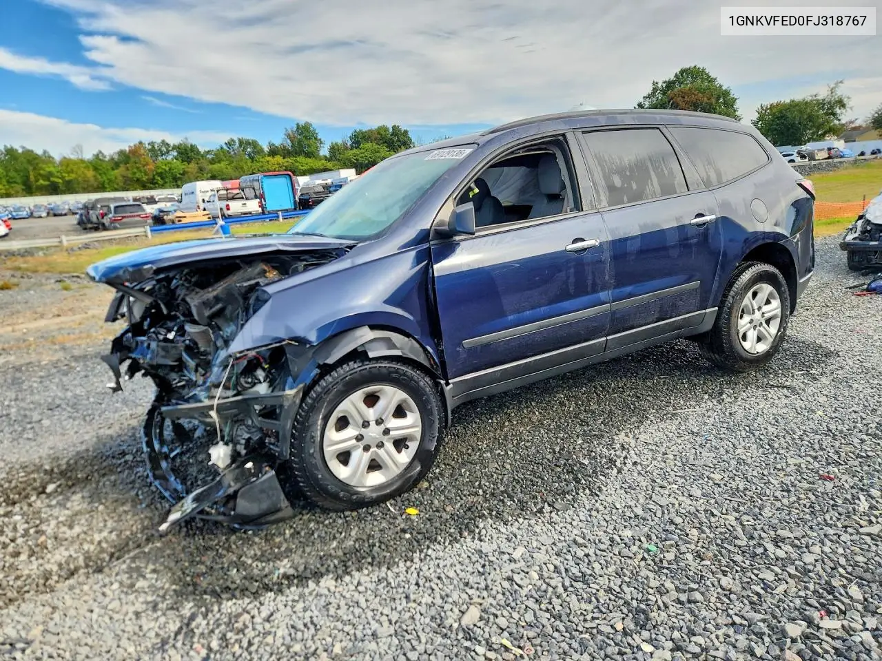 CHEVROLET TRAVERSE 2015, VIN 1GNKVFED0FJ318767