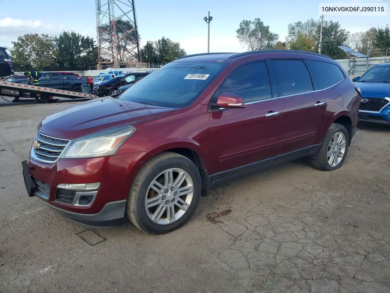 CHEVROLET TRAVERSE 2015, VIN 1GNKVGKD6FJ390115