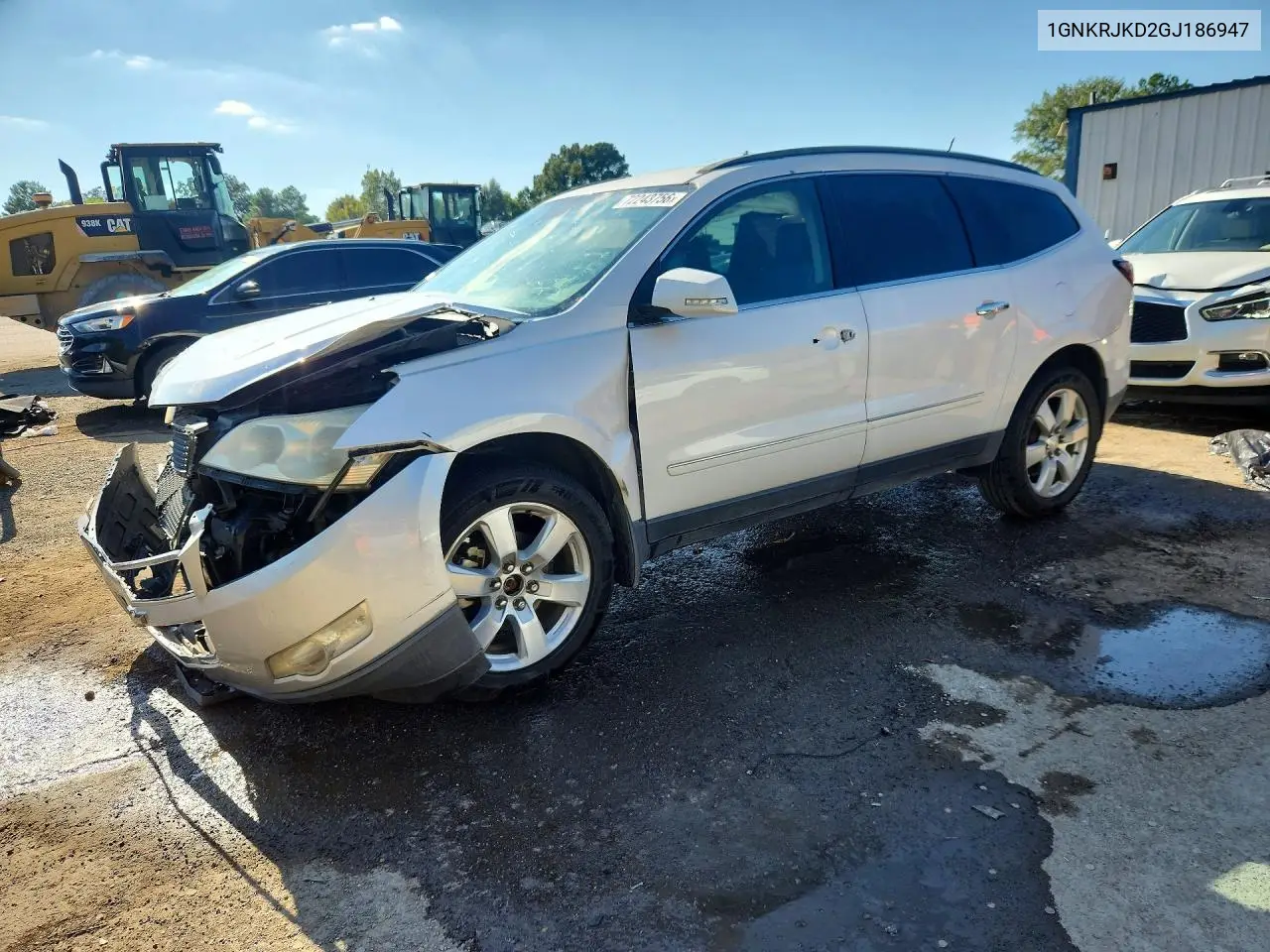 CHEVROLET TRAVERSE 2016, VIN 1GNKRJKD2GJ186947