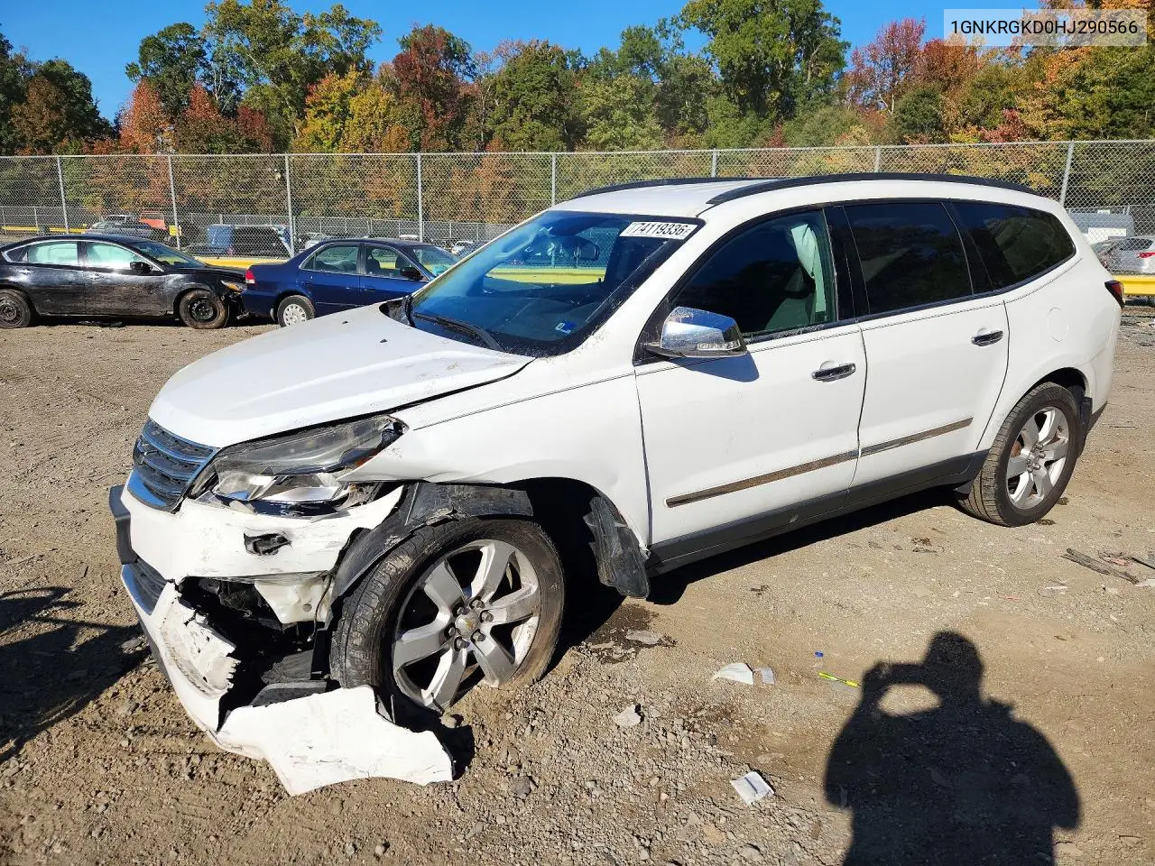 CHEVROLET TRAVERSE 2017, VIN 1GNKRGKD0HJ290566