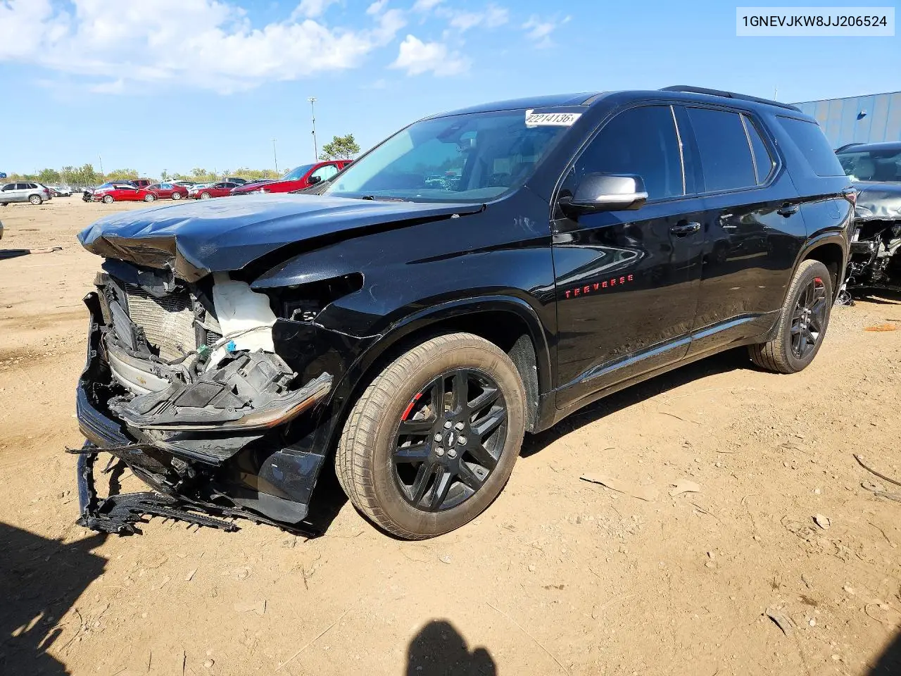 CHEVROLET TRAVERSE 2018, VIN 1GNEVJKW8JJ206524