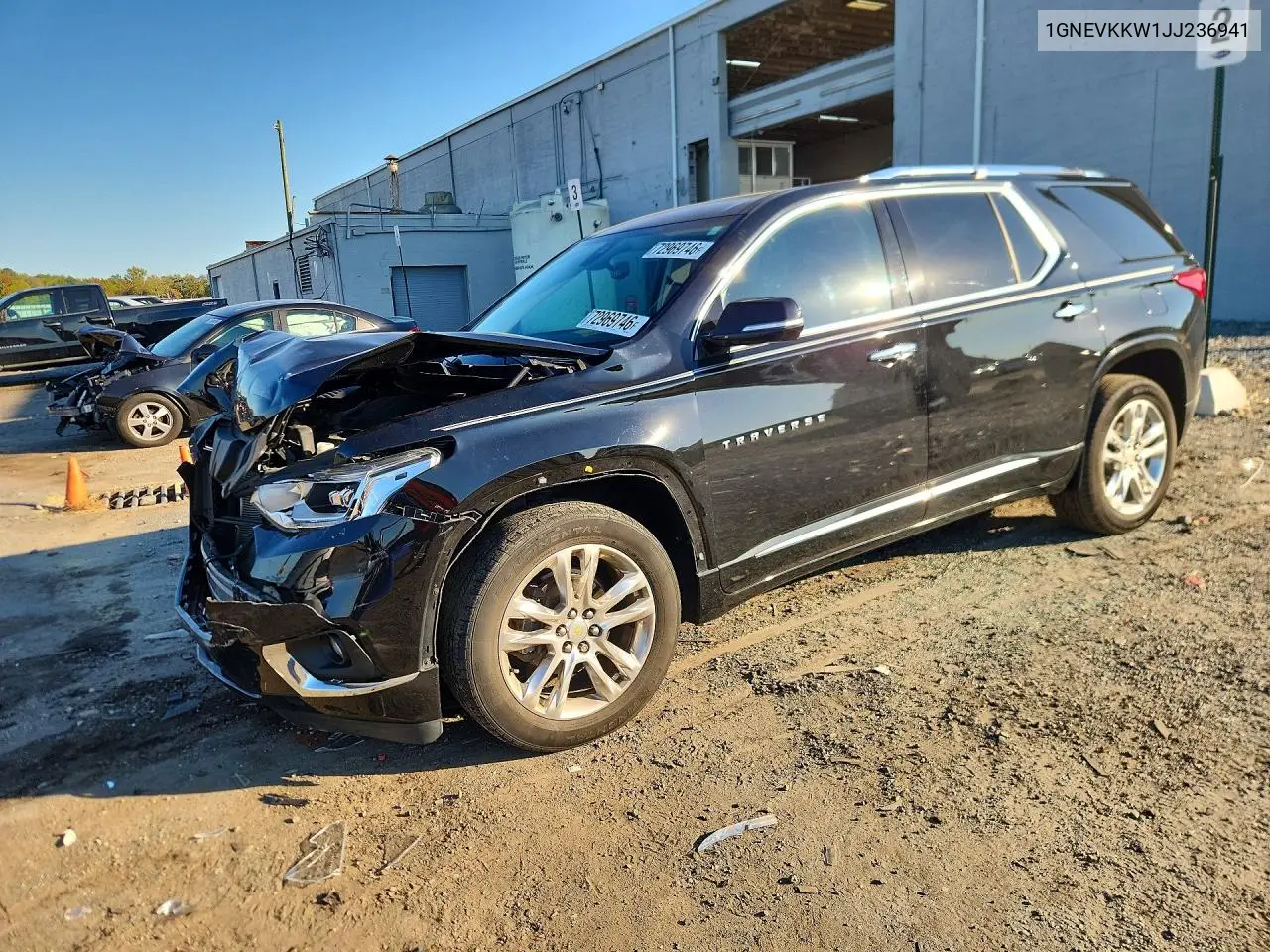 CHEVROLET TRAVERSE 2018, VIN 1GNEVKKW1JJ236941