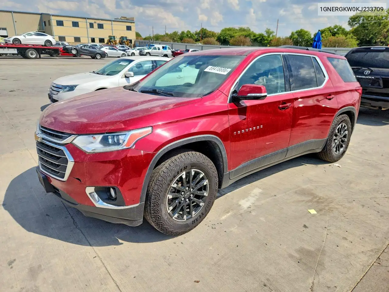 CHEVROLET TRAVERSE 2019, VIN 1GNERGKW0KJ233709