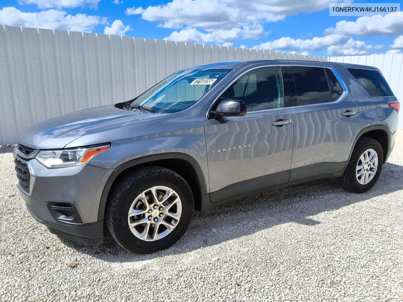 CHEVROLET TRAVERSE 2019, VIN 1GNERFKW4KJ166137