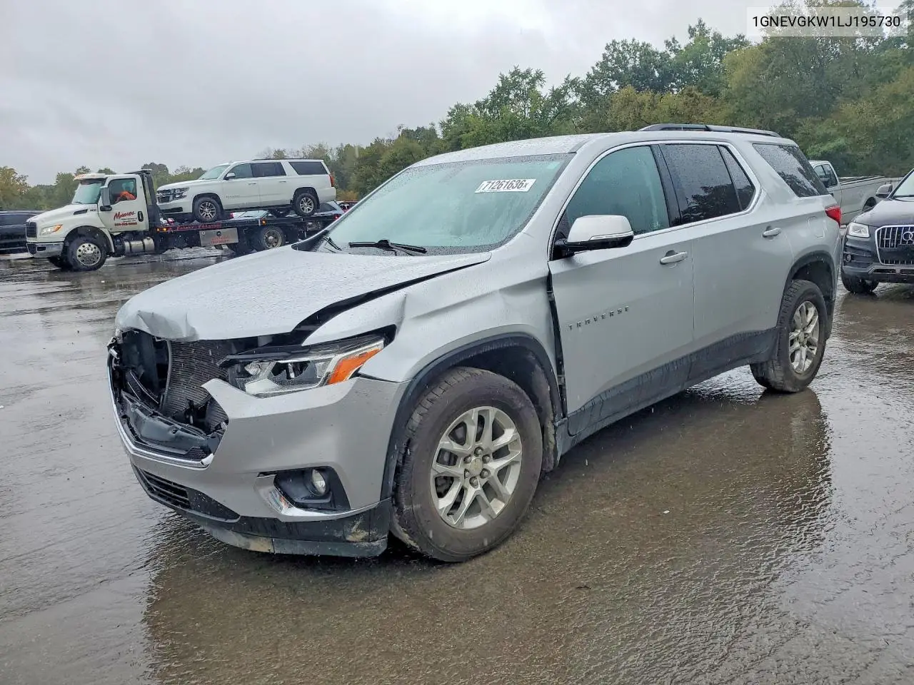 CHEVROLET TRAVERSE 2020, VIN 1GNEVGKW1LJ195730