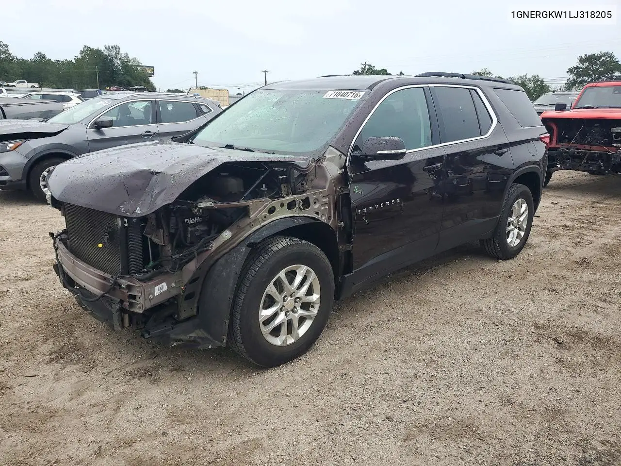 CHEVROLET TRAVERSE 2020, VIN 1GNERGKW1LJ318205