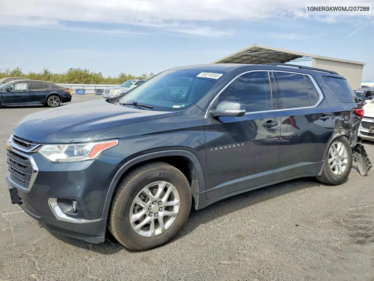 CHEVROLET TRAVERSE 2021, VIN 1GNERGKW0MJ207288