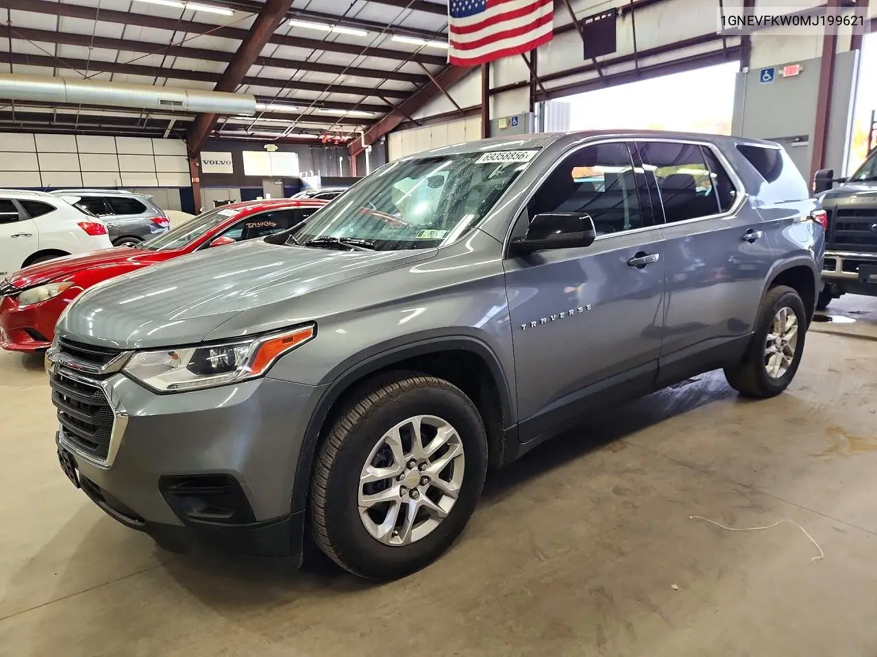 CHEVROLET TRAVERSE 2021, VIN 1GNEVFKW0MJ199621
