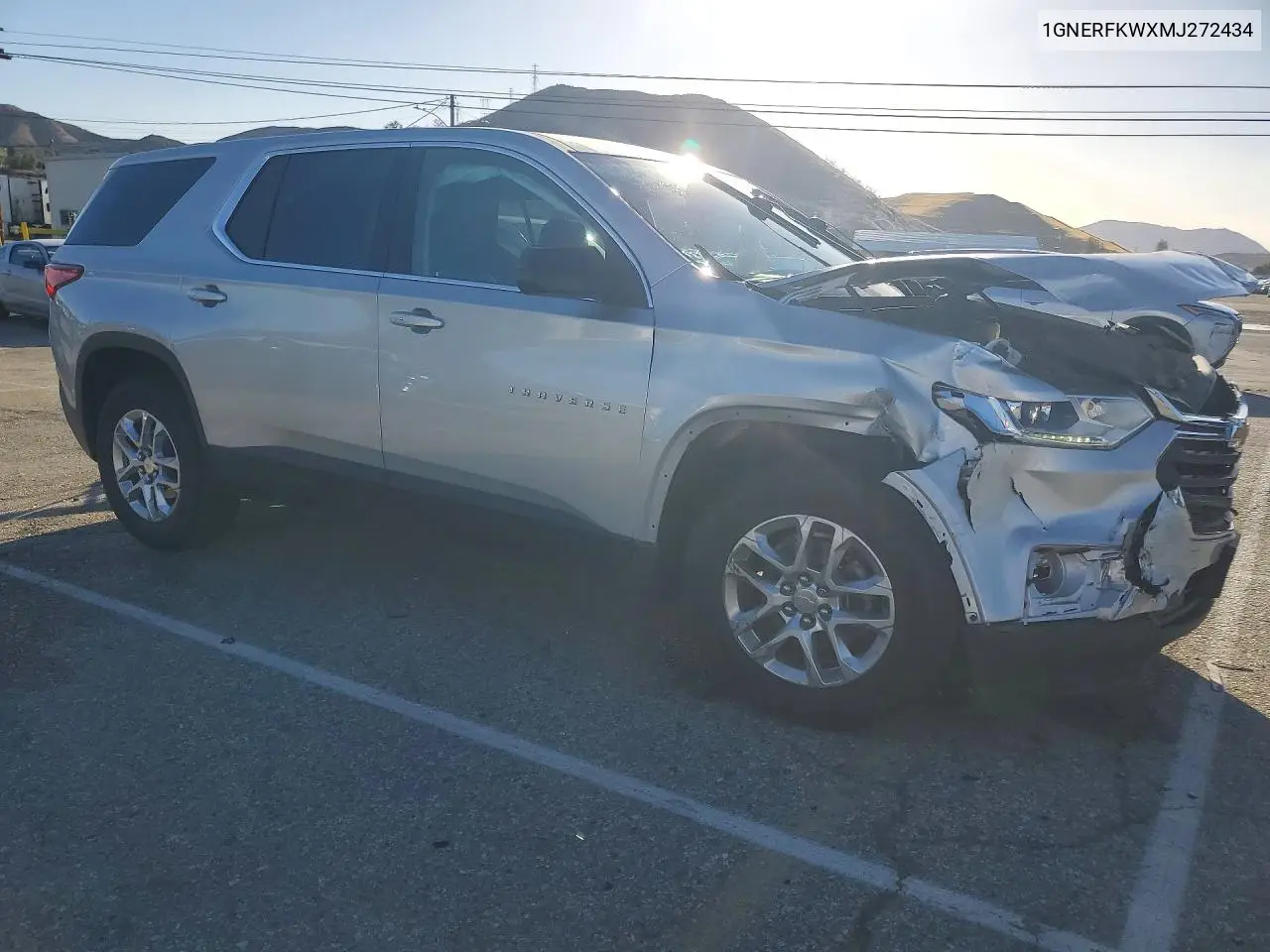 2021 CHEVROLET TRAVERSE VIN 1GNERFKWXMJ272434 — фото 4
