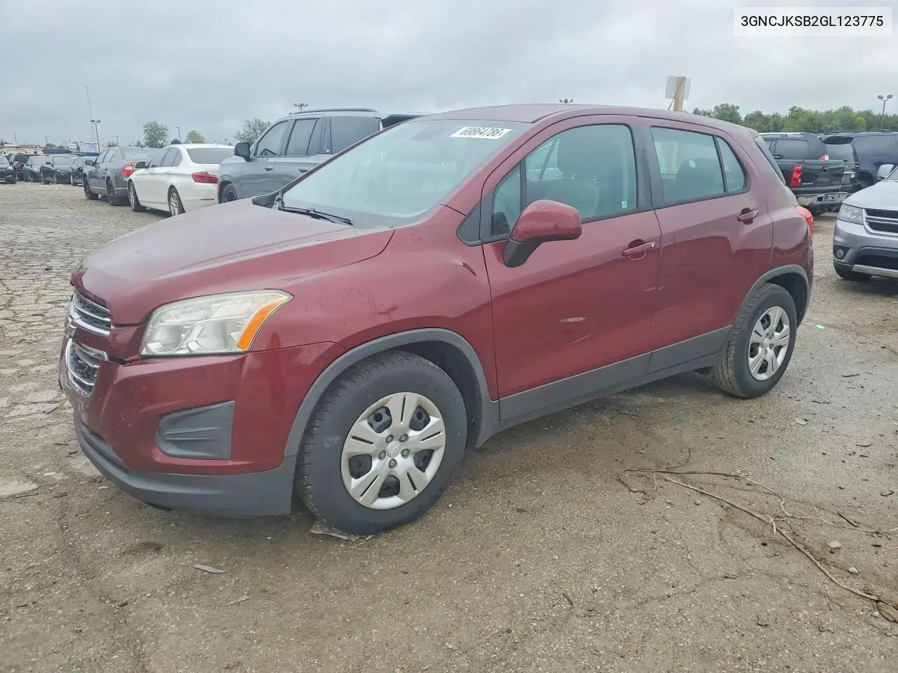 CHEVROLET TRAX 2016, VIN 3GNCJKSB2GL123775