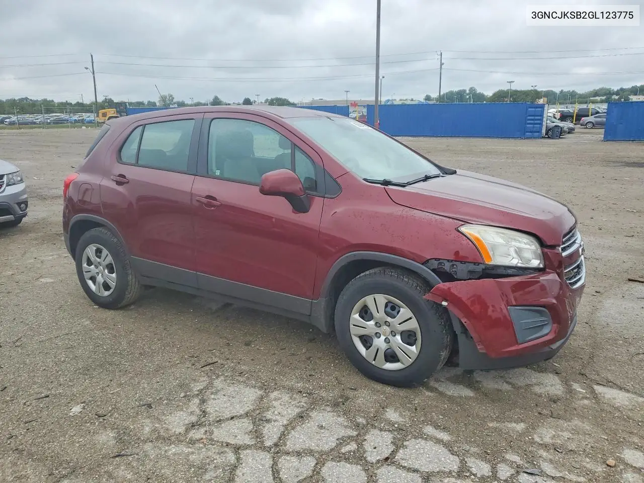 2016 CHEVROLET TRAX VIN 3GNCJKSB2GL123775 — фото 4