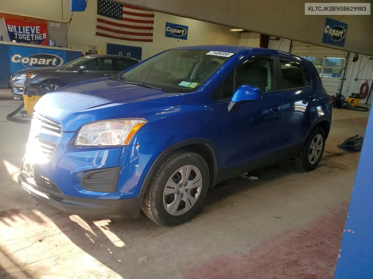 CHEVROLET TRAX 2016, VIN KL7CJKSB9GB629983