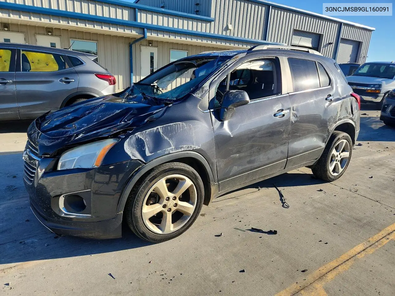 CHEVROLET TRAX 2016, VIN 3GNCJMSB9GL160091
