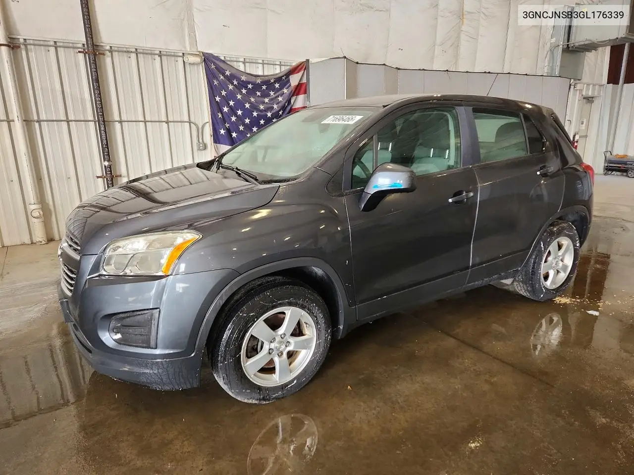 CHEVROLET TRAX 2016, VIN 3GNCJNSB3GL176339