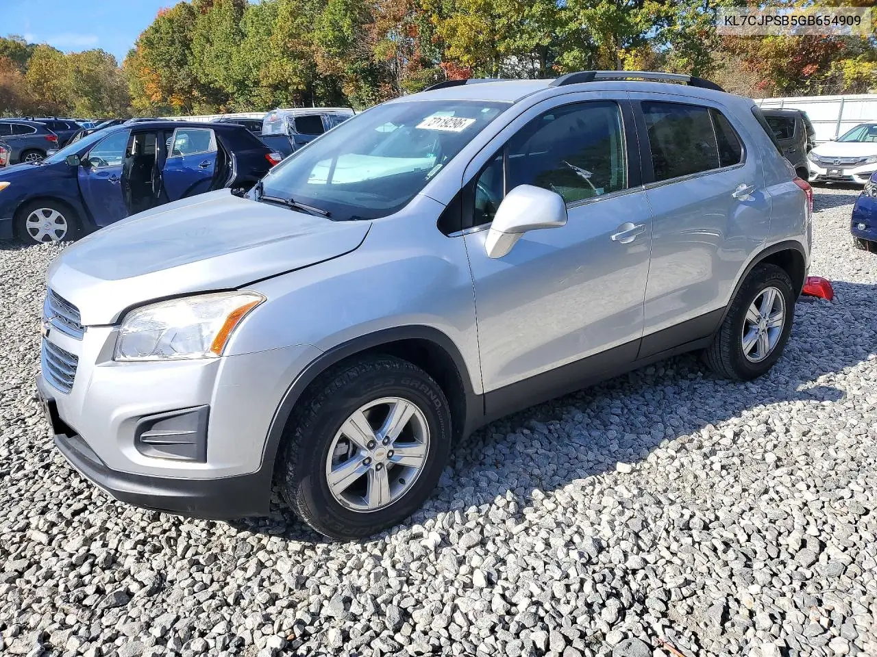CHEVROLET TRAX 2016, VIN KL7CJPSB5GB654909