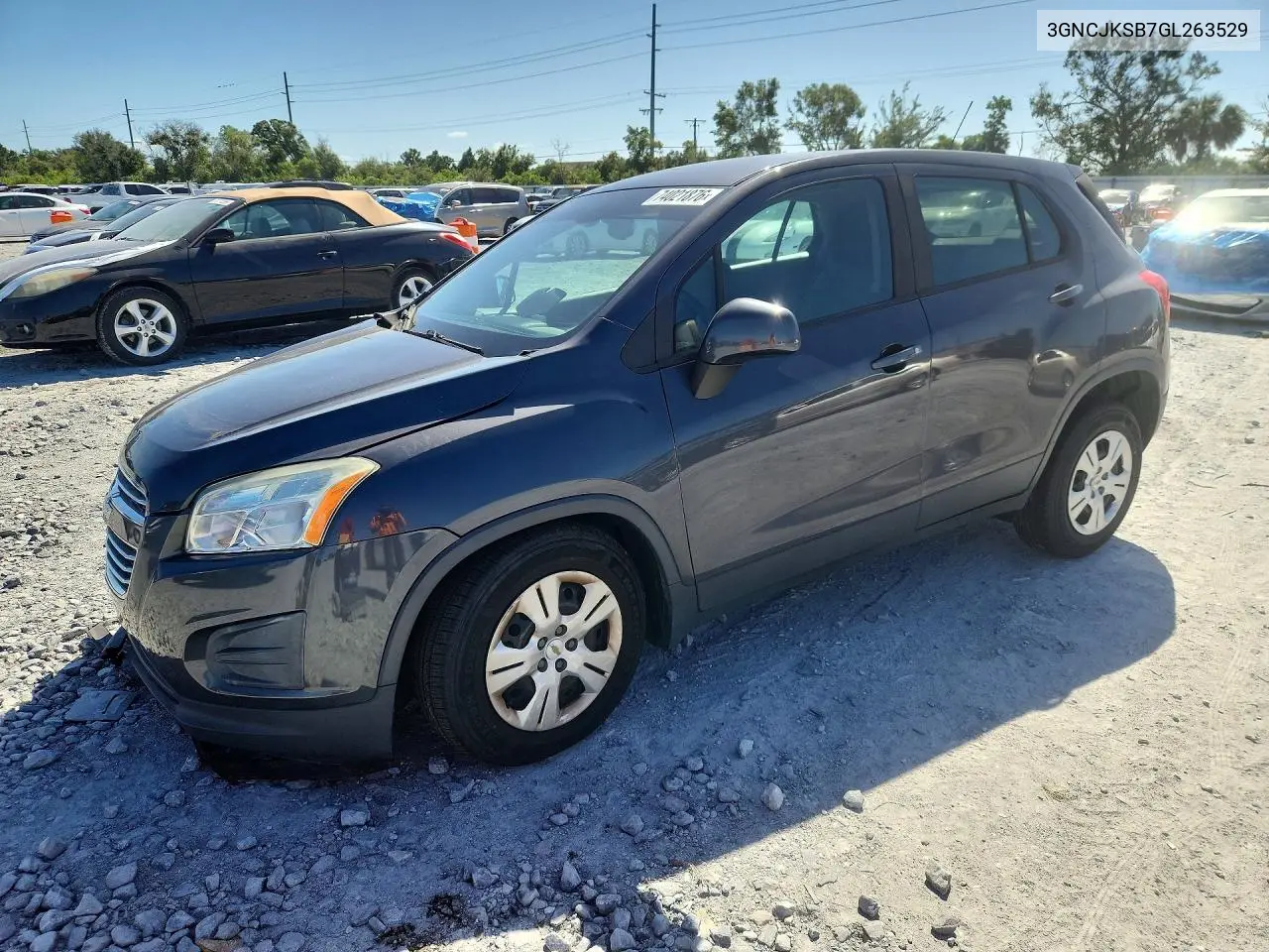 CHEVROLET TRAX 2016, VIN 3GNCJKSB7GL263529