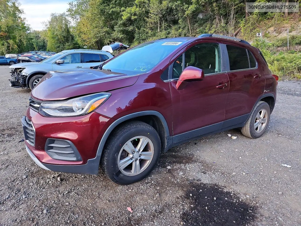 CHEVROLET TRAX 2017, VIN 3GNCJPSB8HL275509
