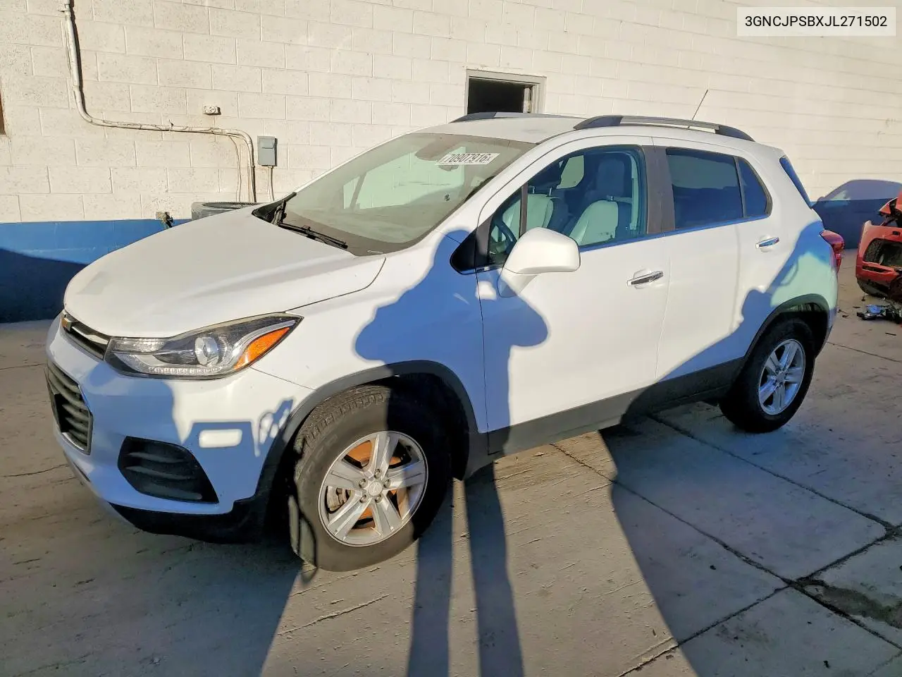 CHEVROLET TRAX 2018, VIN 3GNCJPSBXJL271502