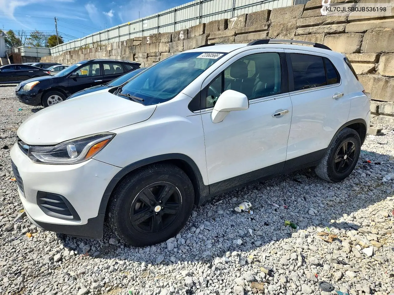 CHEVROLET TRAX 2018, VIN KL7CJLSB0JB536198