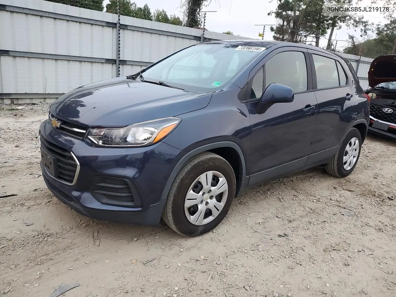 CHEVROLET TRAX 2018, VIN 3GNCJKSB5JL219178