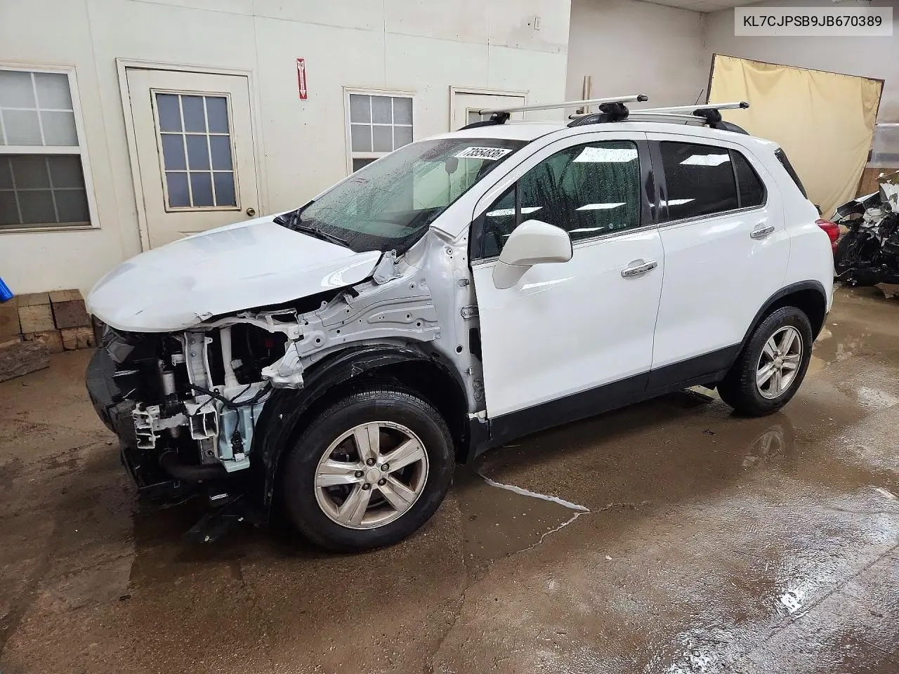 CHEVROLET TRAX 2018, VIN KL7CJPSB9JB670389