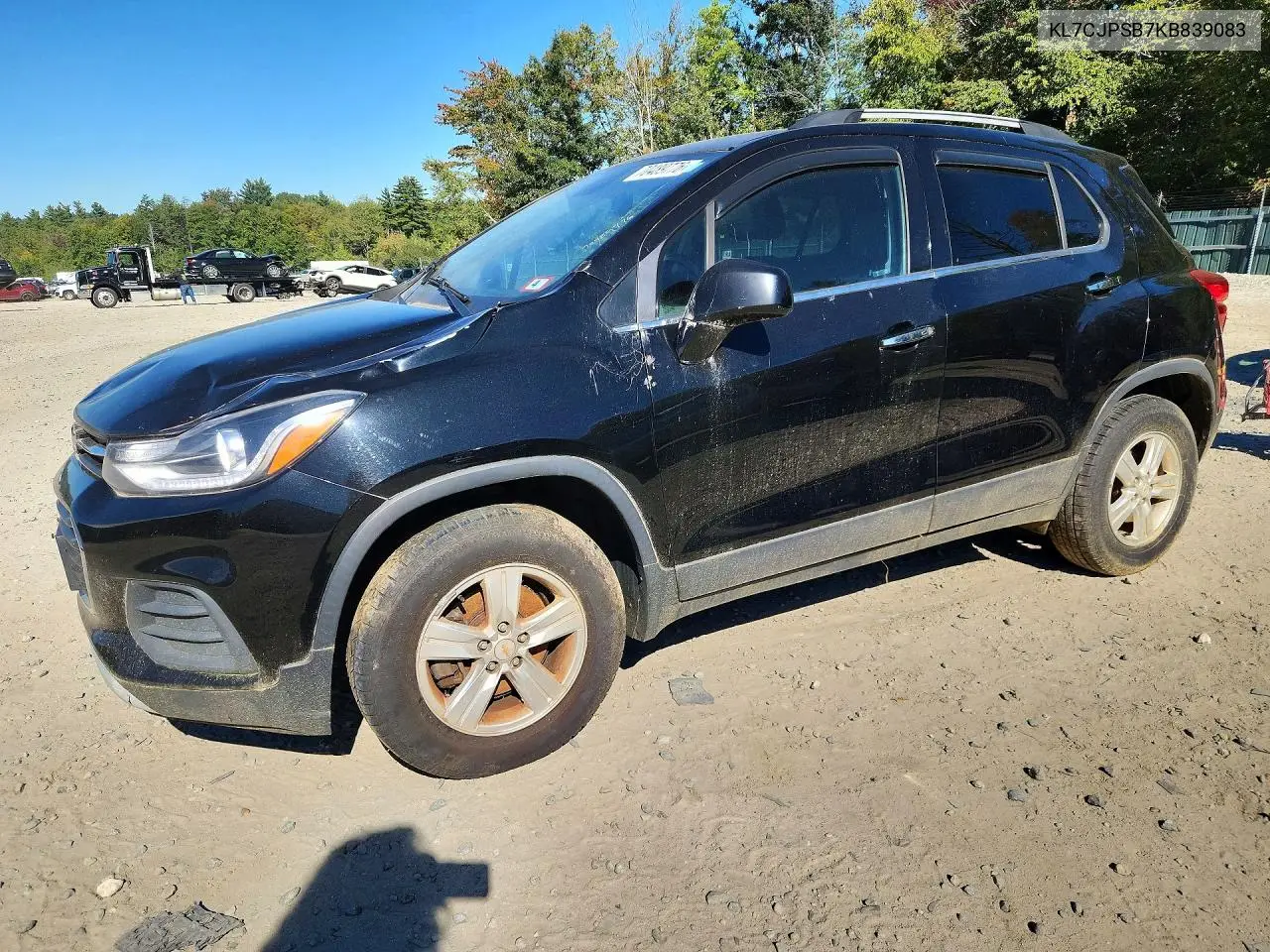 CHEVROLET TRAX 2019, VIN KL7CJPSB7KB839083