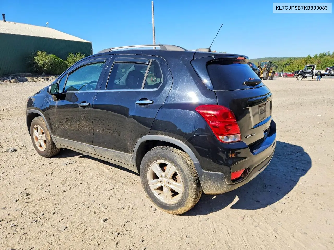 2019 CHEVROLET TRAX VIN KL7CJPSB7KB839083 — фото 2