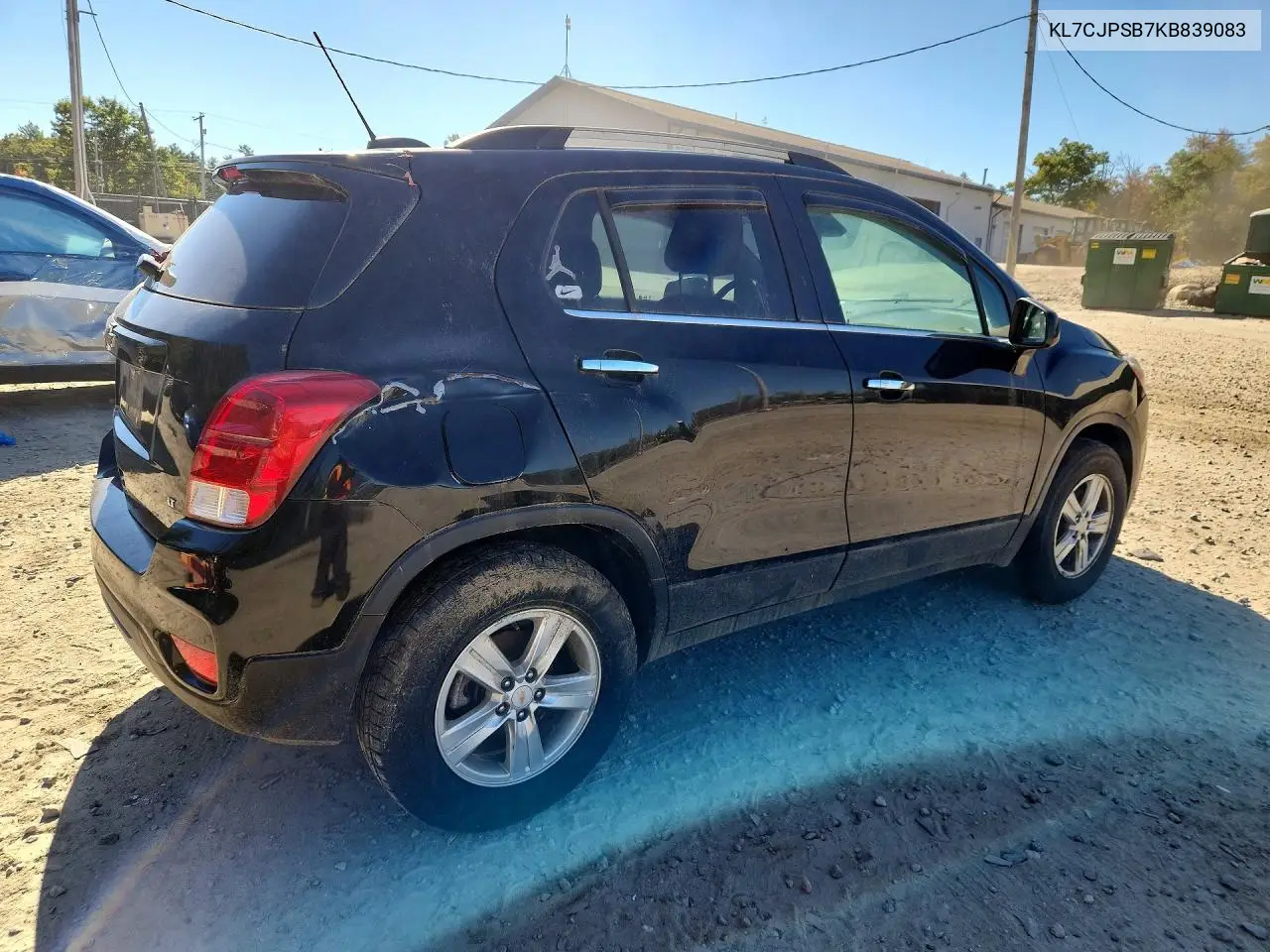 2019 CHEVROLET TRAX VIN KL7CJPSB7KB839083 — фото 3