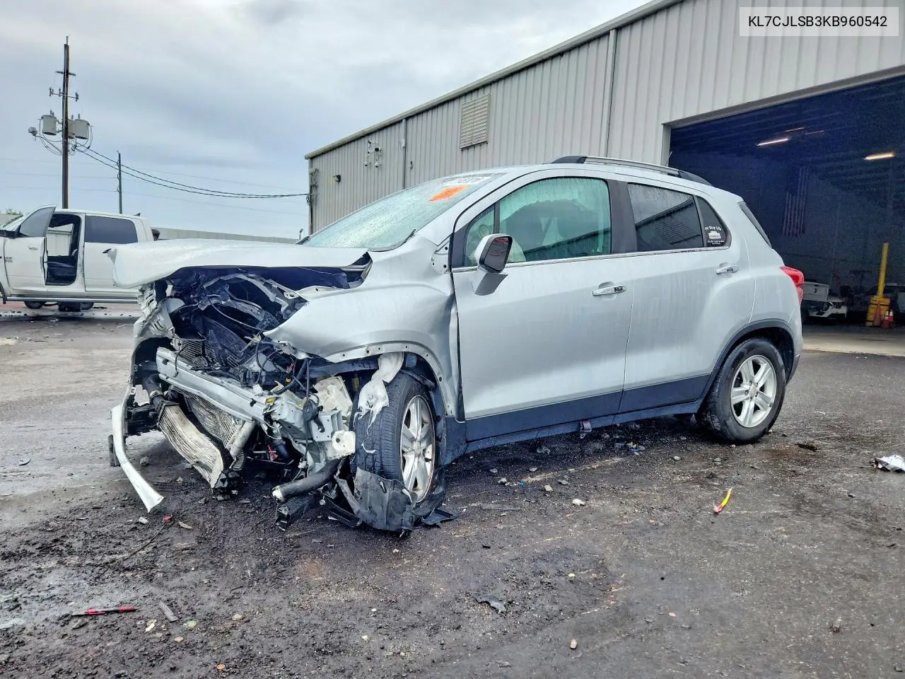 CHEVROLET TRAX 2019, VIN KL7CJLSB3KB960542