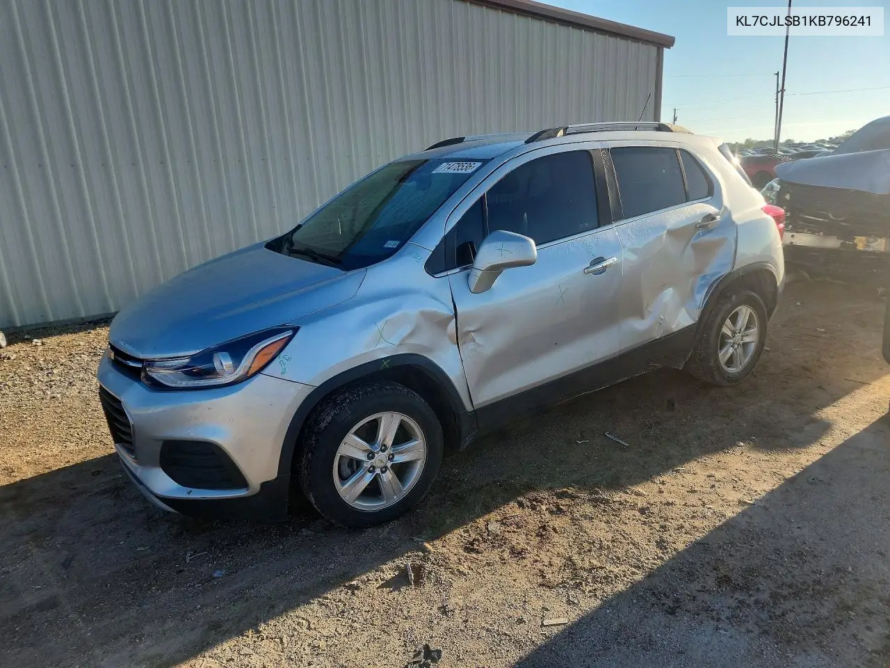 CHEVROLET TRAX 2019, VIN KL7CJLSB1KB796241