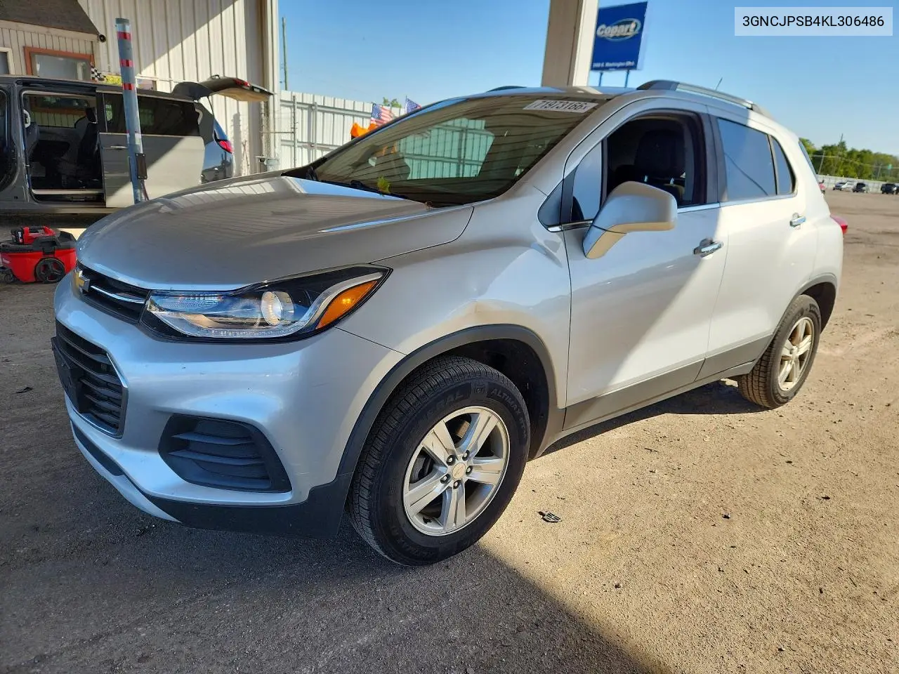 CHEVROLET TRAX 2019, VIN 3GNCJPSB4KL306486