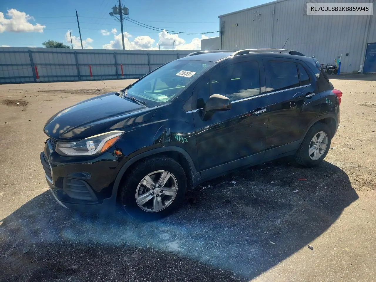 CHEVROLET TRAX 2019, VIN KL7CJLSB2KB859945