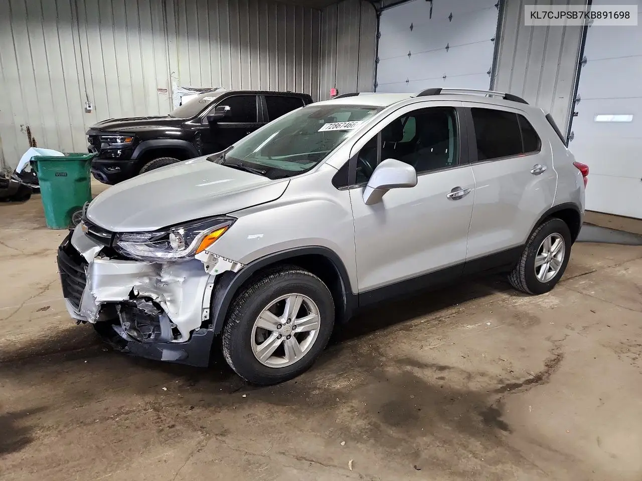 CHEVROLET TRAX 2019, VIN KL7CJPSB7KB891698