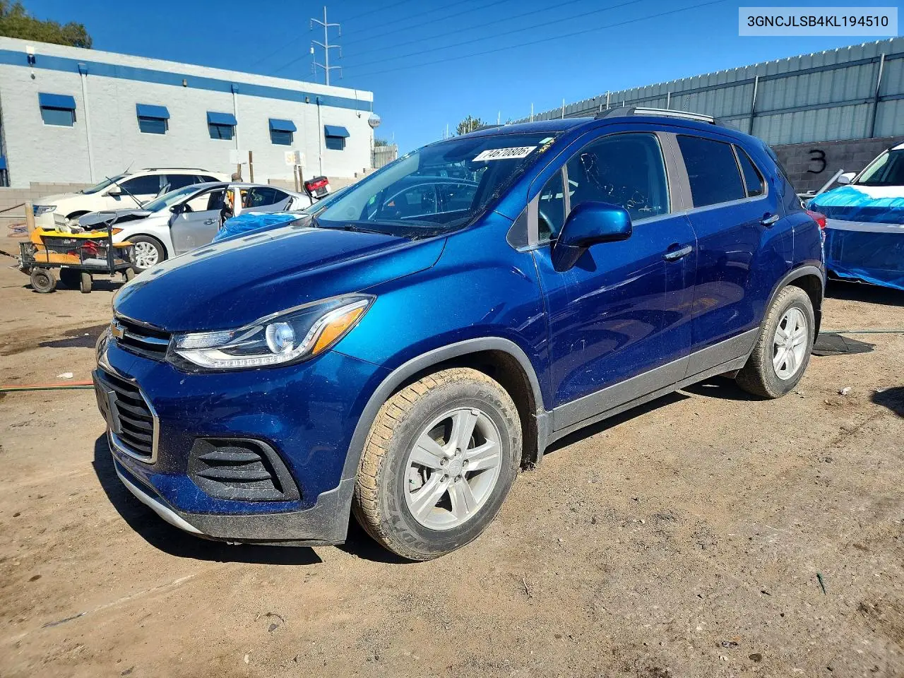 CHEVROLET TRAX 2019, VIN 3GNCJLSB4KL194510