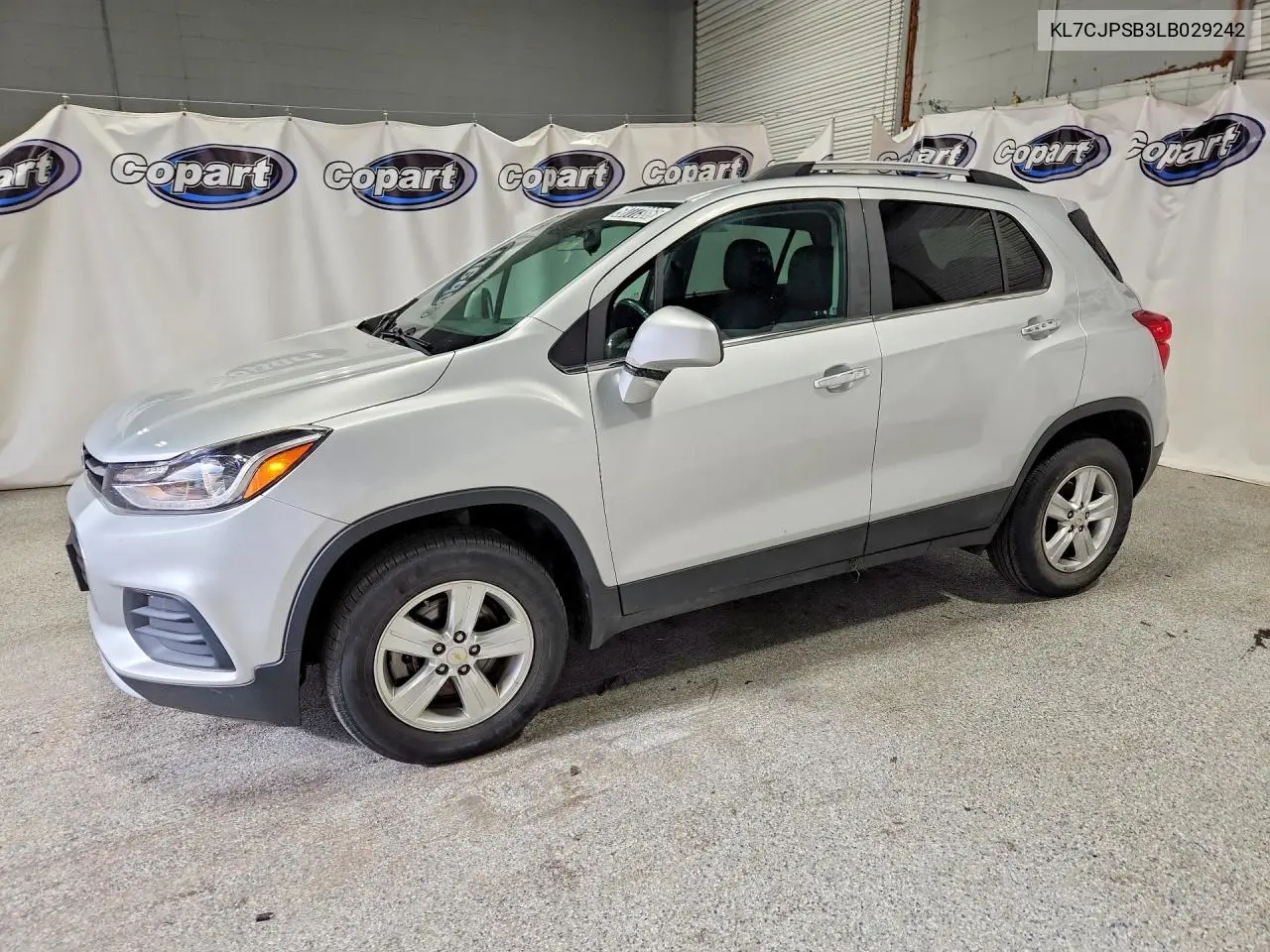 CHEVROLET TRAX 2020, VIN KL7CJPSB3LB029242