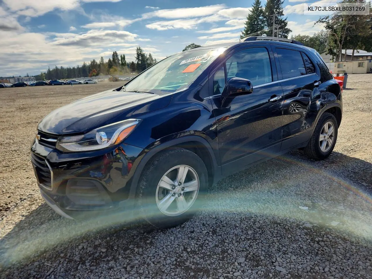 CHEVROLET TRAX 2020, VIN KL7CJLSBXLB031269