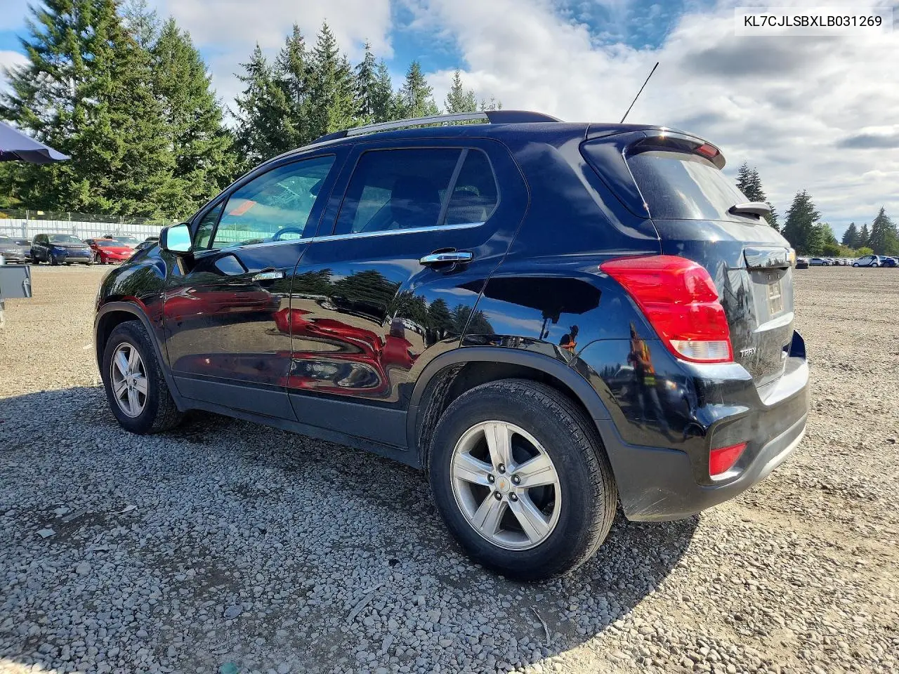 2020 CHEVROLET TRAX VIN KL7CJLSBXLB031269 — фото 2