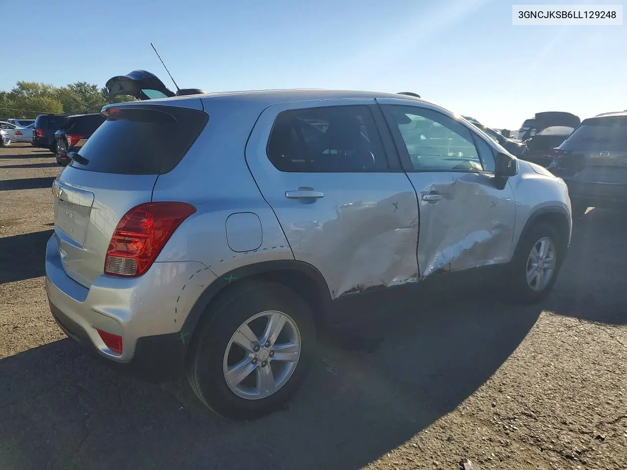 2020 CHEVROLET TRAX VIN 3GNCJKSB6LL129248 — фото 3