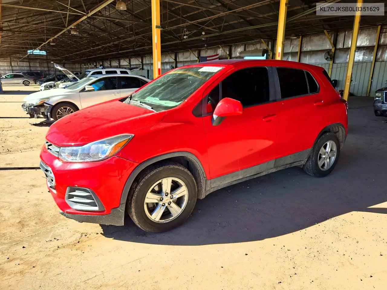 CHEVROLET TRAX 2020, VIN KL7CJKSB0LB351629