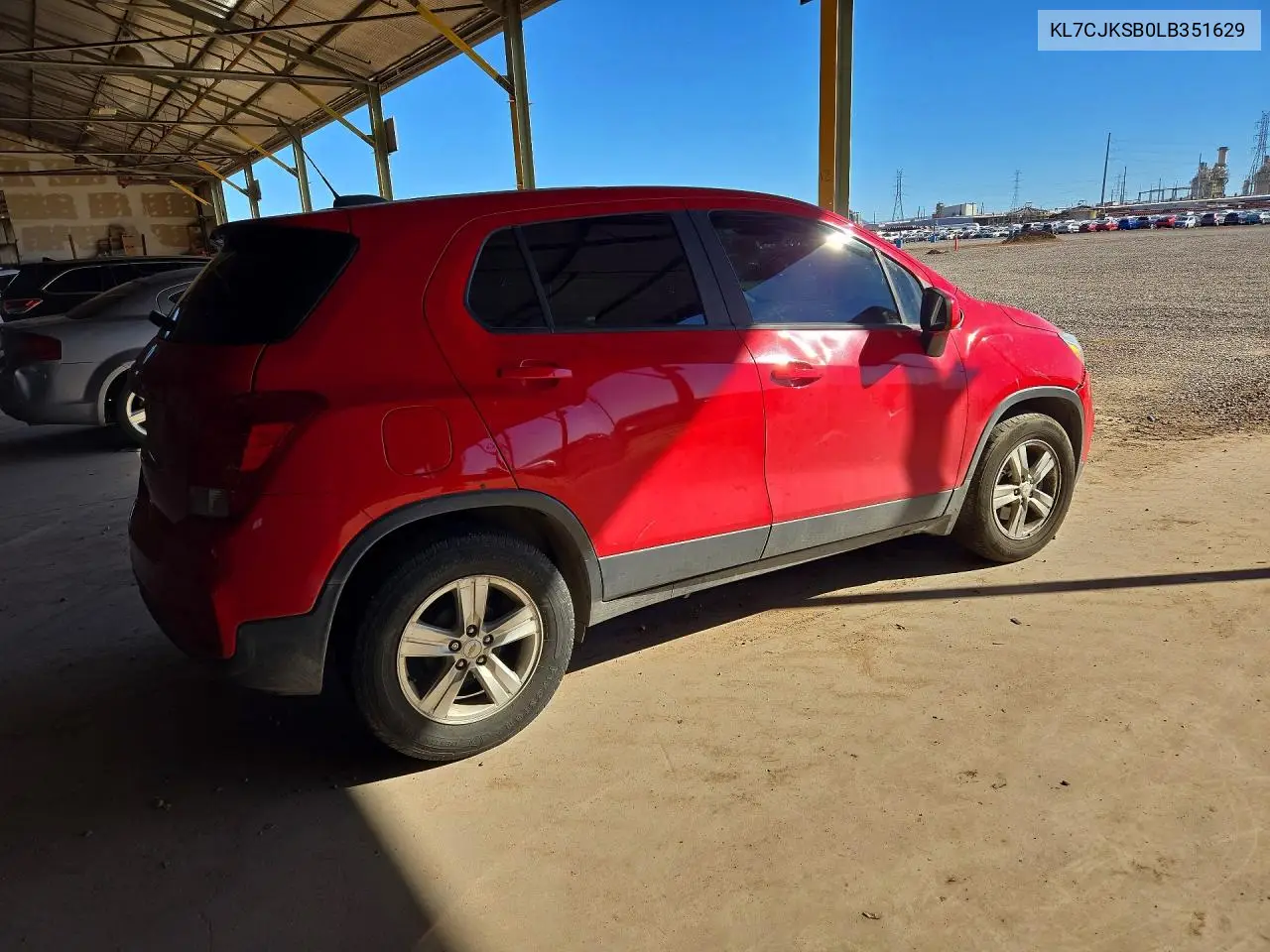 2020 CHEVROLET TRAX VIN KL7CJKSB0LB351629 — фото 3