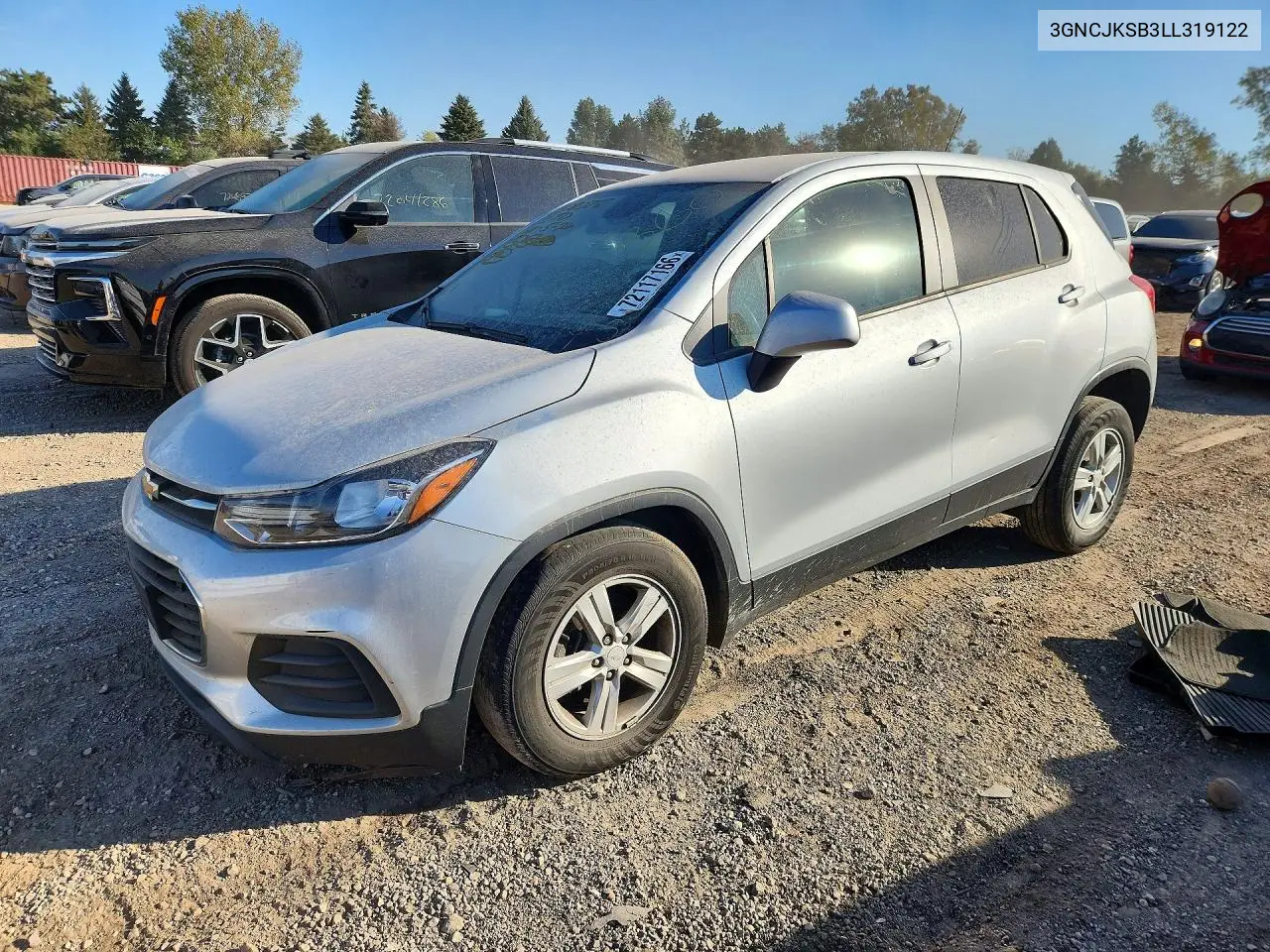 CHEVROLET TRAX 2020, VIN 3GNCJKSB3LL319122