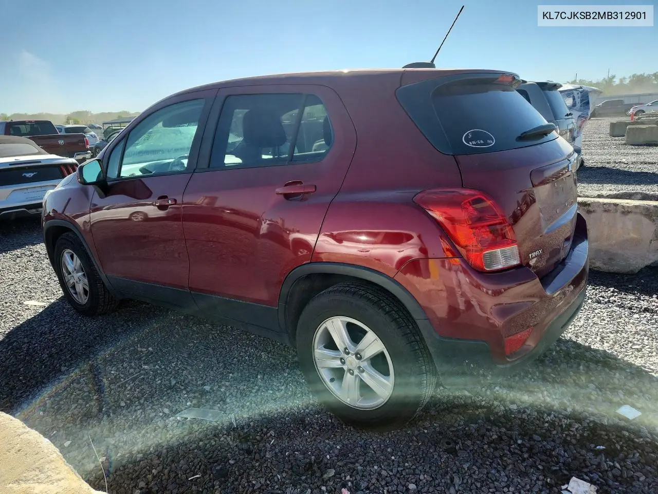 2021 CHEVROLET TRAX VIN KL7CJKSB2MB312901 — фото 2