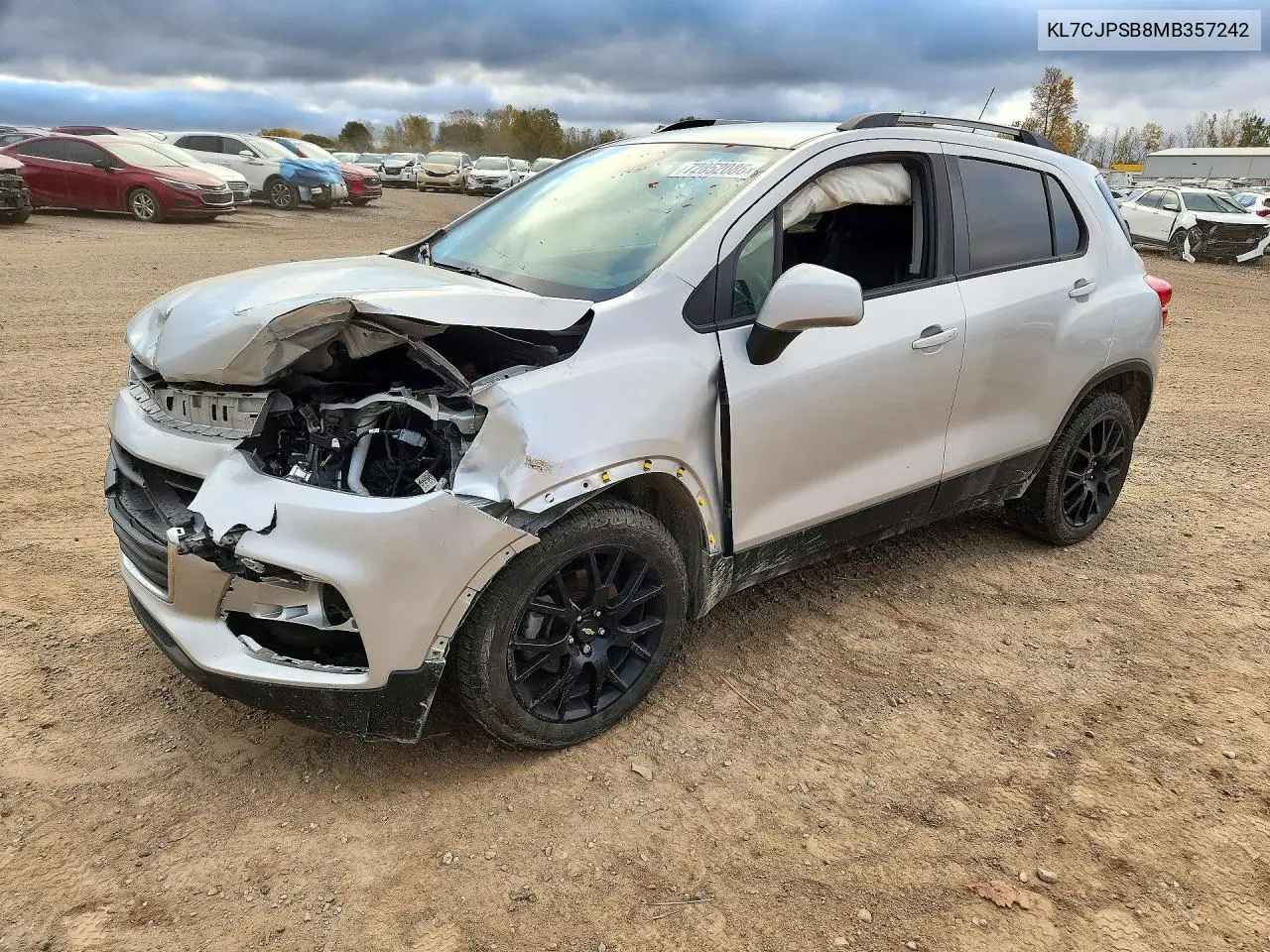 CHEVROLET TRAX 2021, VIN KL7CJPSB8MB357242