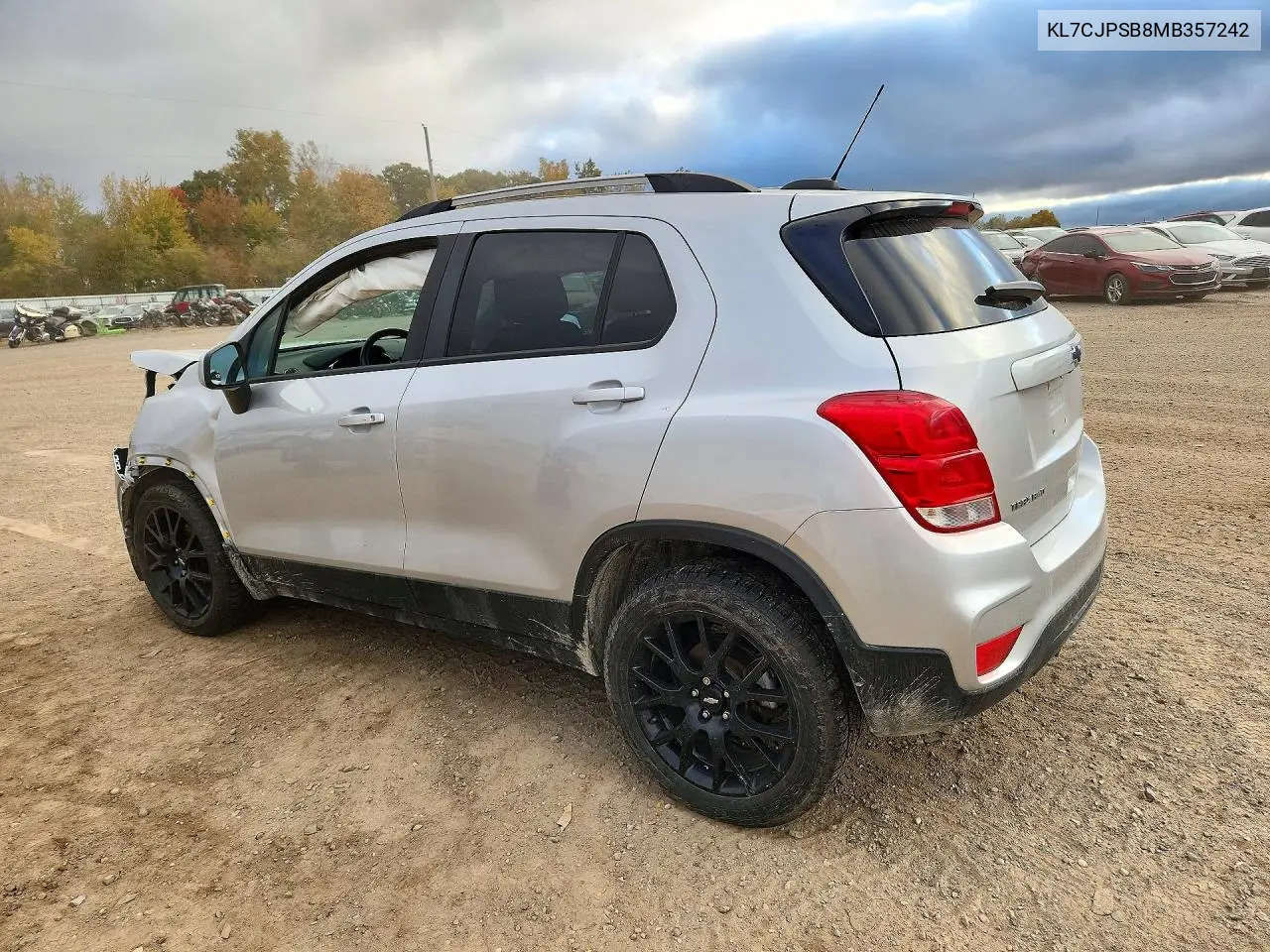 2021 CHEVROLET TRAX VIN KL7CJPSB8MB357242 — фото 2