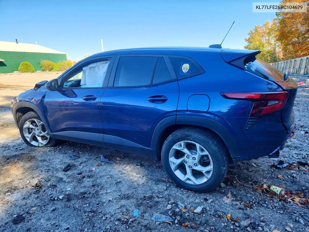 2024 CHEVROLET TRAX VIN KL77LFE26RC104679 — фото 2